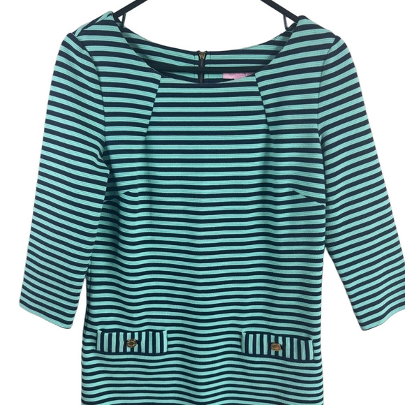 LILLY PULITZER ‘Charlene’ Shift Dress Gold Buttons - Picture 7 of 13